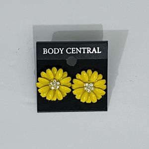 Body Central Yellow Flower Earrings